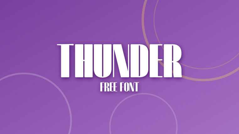 THUNDER - 力量感窄体展示字体，36款免费商用