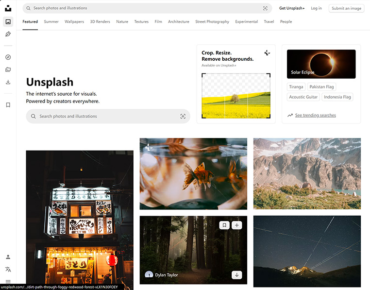 Unsplash 互联网上的视觉之源
